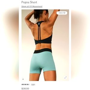 Free People Movement Prajna Short Baby Blue Women's Size m/l